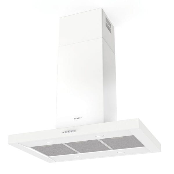 Faber Stilo Comfort Isola 90cm Matt White Island Cooker Hood