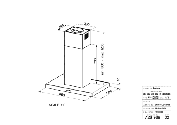 Faber Stilo Comfort Isola 90cm Stainless Steel Island Cooker Hood - Image 3