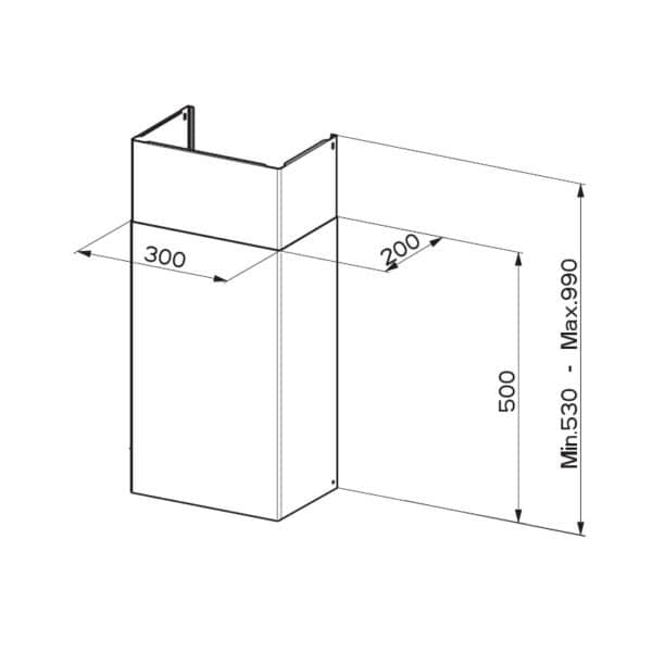 Faber Extra High Stainless Steel Chimney Kit (Daisy B)