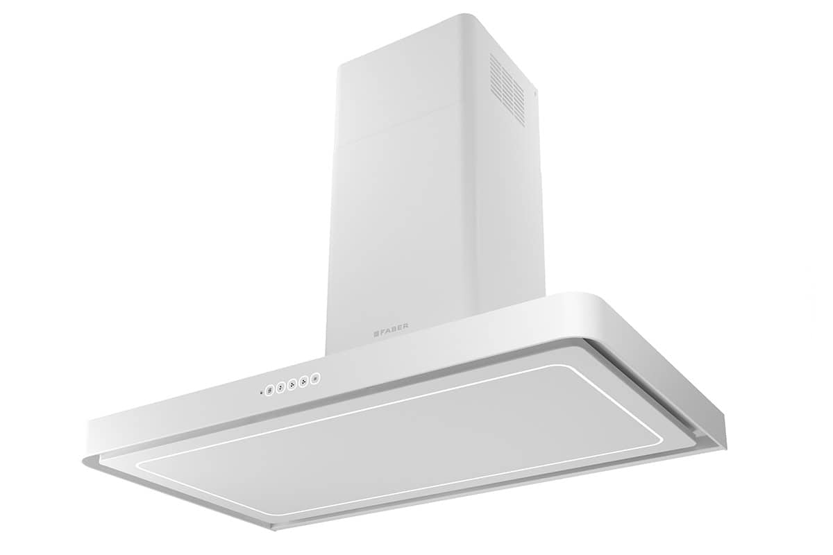 Faber T-Light 120cm Matt White Wall Cooker Hood