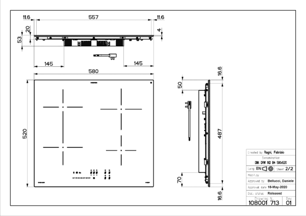 Induction Hob 60cm Grey Glass - Image 2