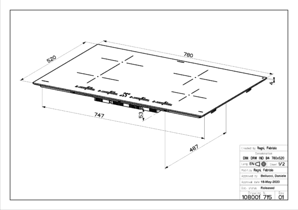 Faber Induction Hob 80cm Grey Glass (Graded) (CB215) - Image 3