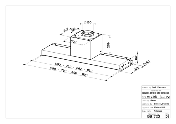 Faber In-Nova Premium 60cm Integrated Cooker Extractor Hood (Graded)(2)(KX41) - Image 9