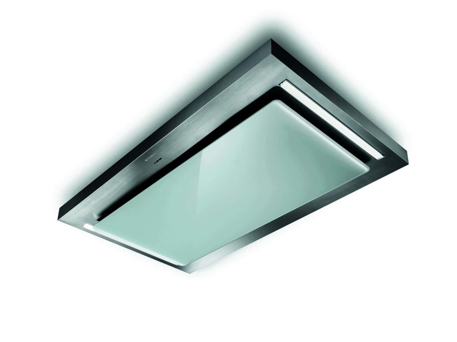 Faber Skypad 2.0 120cm Stainless Steel/White Glass Ceiling Cooker Hood