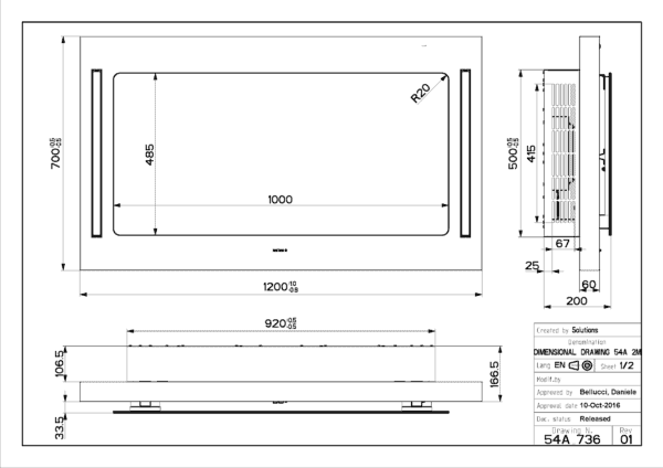 Skypad 2.0 120cm Stainless Steel/White Glass - Image 3