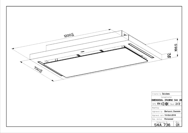 Skypad 2.0 120cm Stainless Steel/White Glass - Image 2