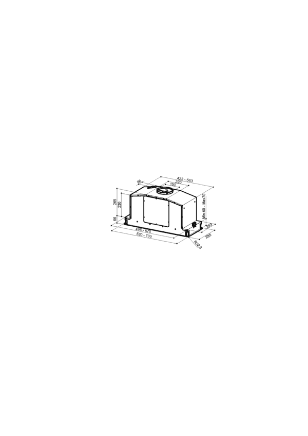 Faber In-Light 70cm Matt White Integrated Cooker Hood (Graded) (KX44) - A Powerful Integrated Kitchen Extractor - Image 2