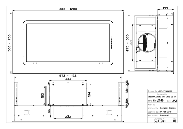 Faber Heaven Lite Glass 90cm White Glass Ceiling Cooker Hood - Image 3