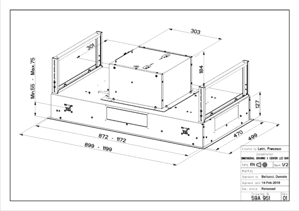 Faber Heaven Lite 120cm Stainless Steel Ceiling Cooker Hood - Image 2