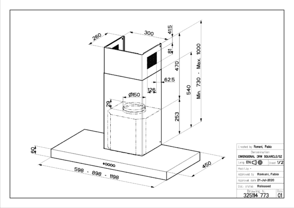 Faber Stilo Comfort 60cm Stainless Steel Wall Cooker Hood - Image 2