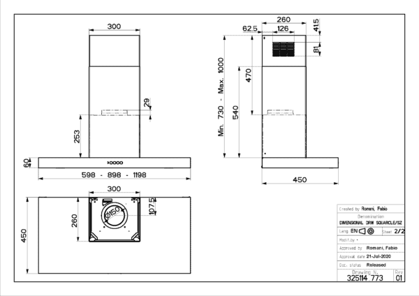 Faber Stilo Comfort 60cm Stainless Steel Wall Cooker Hood - Image 3