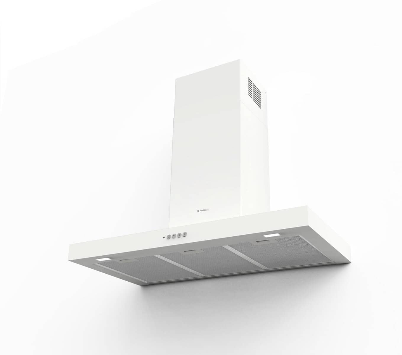 Faber Stilo Comfort 90cm Matt White Wall Cooker Hood